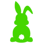 Paashaas, 1 oor omlaag - raamsticker